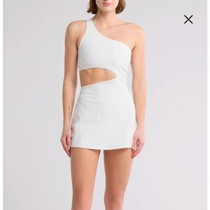 Free People Movement Transcend Limits One Shoulder Cut Out Shortie Active Dress